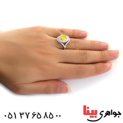 انگشتر عقیق شرف الشمس زنانه مدل رخشان _کد:10966