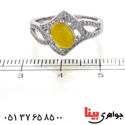 انگشتر عقیق شرف الشمس زنانه مدل ملیکا _کد:10968