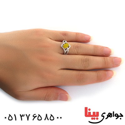 انگشتر عقیق شرف الشمس زنانه مدل ملیکا _کد:10968