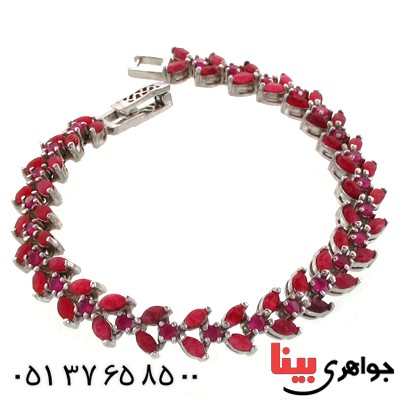 دستبند یاقوت سرخ زنانه باشکوه _کد:1549