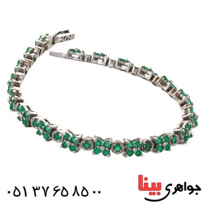 دستبند زمرد زنانه مجلسی _کد:1550