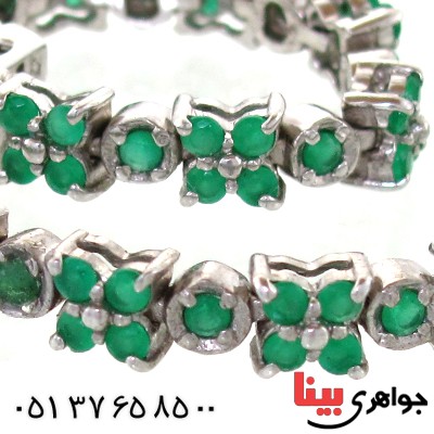 دستبند زمرد زنانه مجلسی _کد:1550