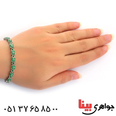 دستبند زمرد زنانه مجلسی _کد:1550