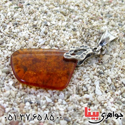 گردنبند کهربا درجه یک خوشرنگ _کد:10995