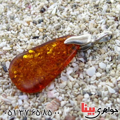 گردنبند کهربا درجه یک خوش نقش _کد:10996