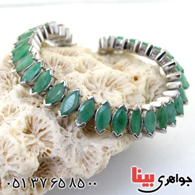 دستبند زمرد زنانه شیک و مجلسی _کد:1552
