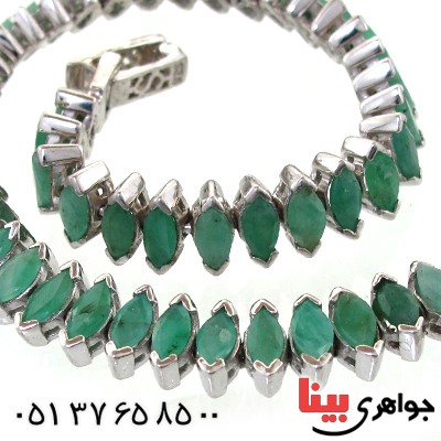 دستبند زمرد زنانه شیک و مجلسی _کد:1552