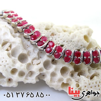 دستبند یاقوت سرخ زنانه شیک و مجلسی _کد:1553