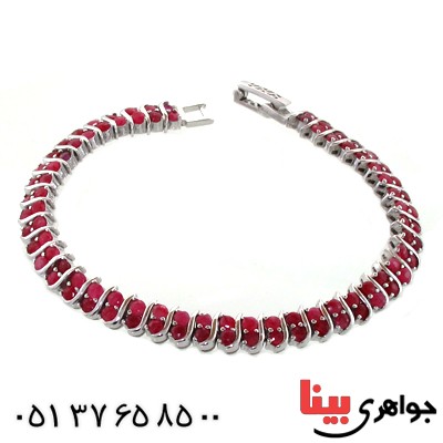 دستبند یاقوت سرخ زنانه شیک و مجلسی _کد:1553