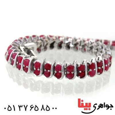 دستبند یاقوت سرخ زنانه شیک و مجلسی _کد:1553