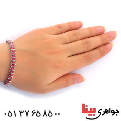 دستبند یاقوت سرخ زنانه شیک و مجلسی _کد:1553