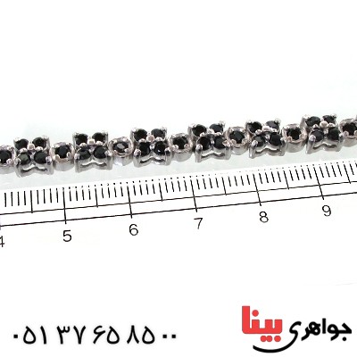 دستبند یاقوت کبود زنانه مدل شکوفه شکیل _کد:1554