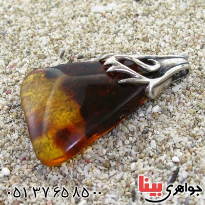 گردنبند کهربا درجه یک درشت منحصر به فرد _کد:10998