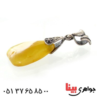 گردنبند کهربا درجه یک ابری _کد:10999