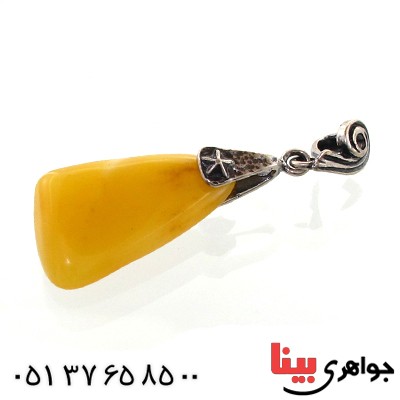 گردنبند کهربا درجه یک خوشرنگ _کد:11000