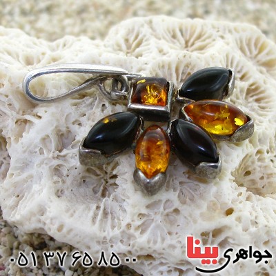گردنبند کهربا درجه یک مدل گلپر _کد:11001