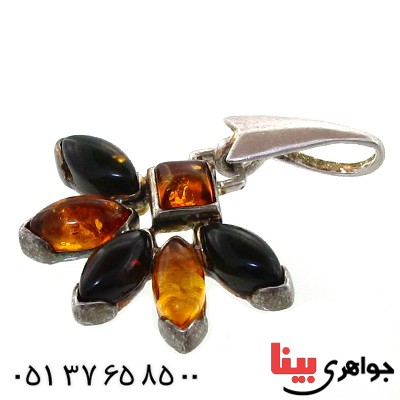 گردنبند کهربا درجه یک مدل گلپر _کد:11001