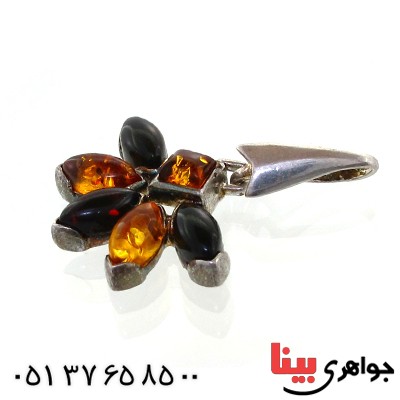 گردنبند کهربا درجه یک مدل گلپر _کد:11001