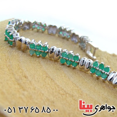 دستبند زمرد زنانه شیک _کد:11004