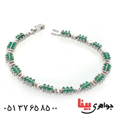 دستبند زمرد زنانه شیک _کد:11004