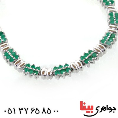 دستبند زمرد زنانه شیک _کد:11004