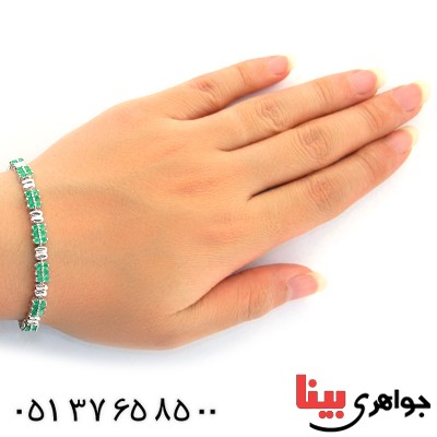 دستبند زمرد زنانه شیک _کد:11004