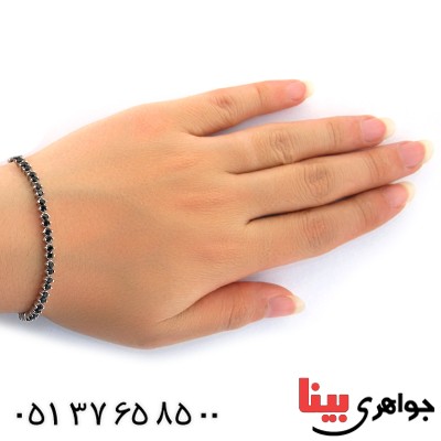 دستبند یاقوت کبود زنانه شکیل _کد:11005