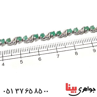 دستبند زمرد زنانه شیک و مجلسی _کد:11007