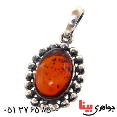 گردنبند کهربا درجه یک مدل قدیمی _کد:11008