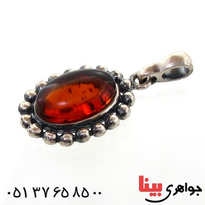 گردنبند کهربا درجه یک مدل قدیمی _کد:11008