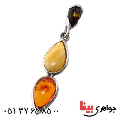 گردنبند کهربا درجه یک مدل آویز _کد:11009