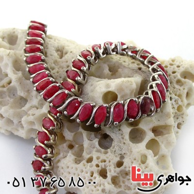 دستبند یاقوت سرخ زنانه شیک و مجلسی _کد:11010
