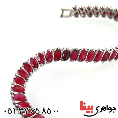 دستبند یاقوت سرخ زنانه شیک و مجلسی _کد:11010