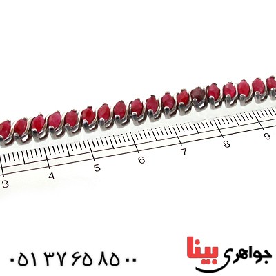دستبند یاقوت سرخ زنانه شیک و مجلسی _کد:11010
