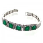 سبز زنانه نگین دار مدل مربعی _کد:11012