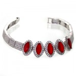 سرخ زنانه نگین دار مدل بیضی _کد:11016