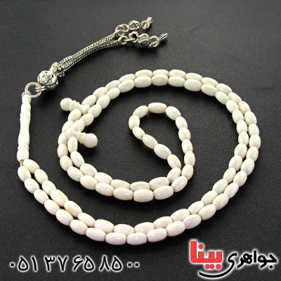 تسبیح عاج فیل آفریقایی 101 دانه ای بیضی کلکسیونی _کد:1560