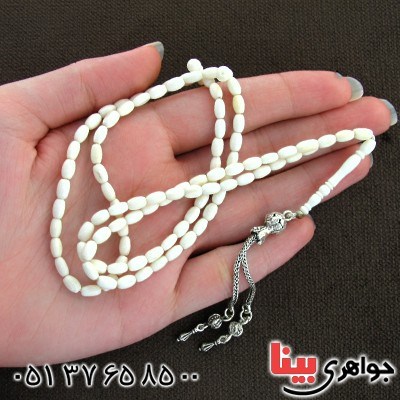 تسبیح عاج فیل آفریقایی 101 دانه ای بیضی کلکسیونی _کد:1560