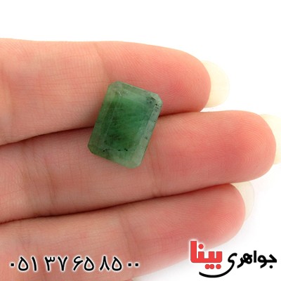 نگین انگشتر زمرد زیبای مستطیلی _کد:11043