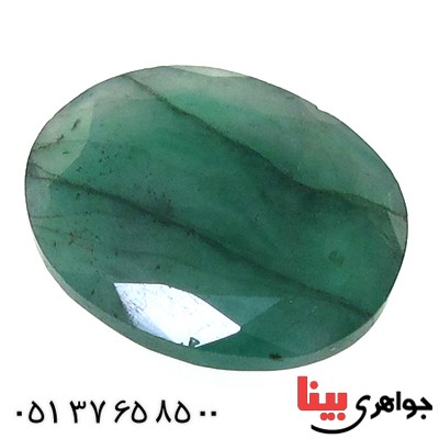 نگین انگشتر زمرد خوشرنگ بیضی شکل _کد:11046