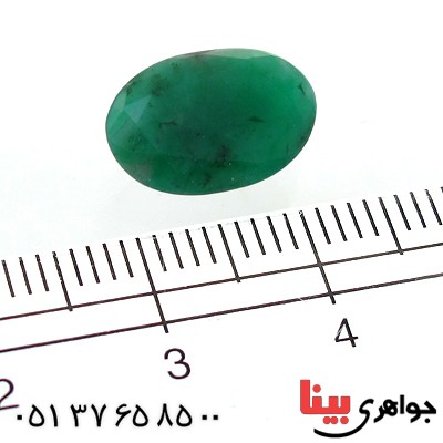 نگین انگشتر زمرد خوشرنگ بیضی شکل _کد:11048