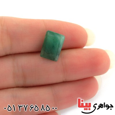 نگین انگشتر زمرد زیبای مستطیل شکل _کد:11049