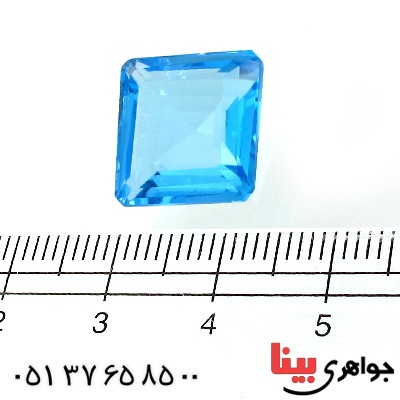 نگین انگشتر توپاز بسیار عالی شفاف مربعی _کد:11056