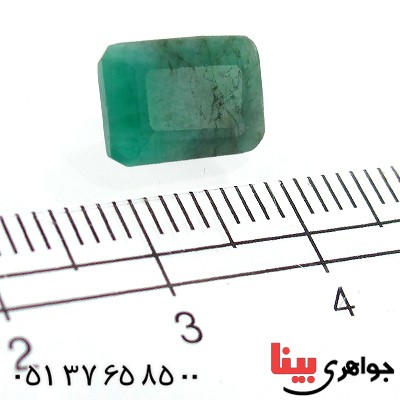 نگین انگشتر زمرد مستطیلی خوش تراش _کد:11060