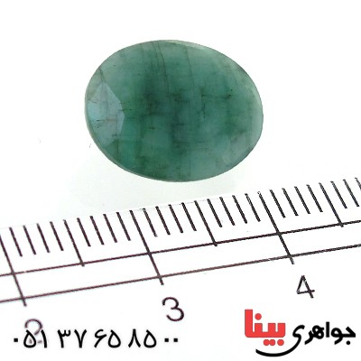 نگین انگشتر زمرد خوشرنگ بیضی _کد:11062