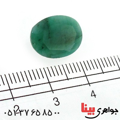 نگین انگشتر زمرد خوشرنگ و زیبای بیضی _کد:11063