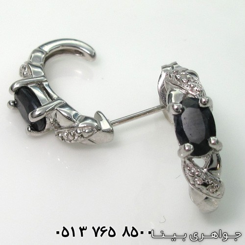 گوشواره یاقوت کبود ضربدری