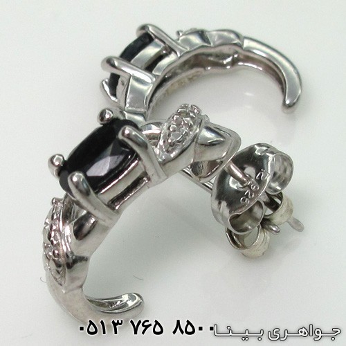 گوشواره یاقوت کبود ضربدری