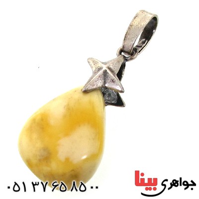 گردنبند کهربا زرد خوشرنگ _کد:11091