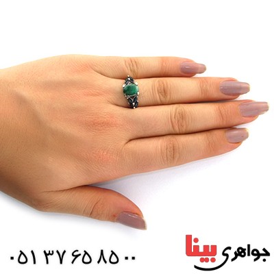 انگشتر چند جواهر زمرد و یاقوت زنانه رادیوم لوکس _کد:11129